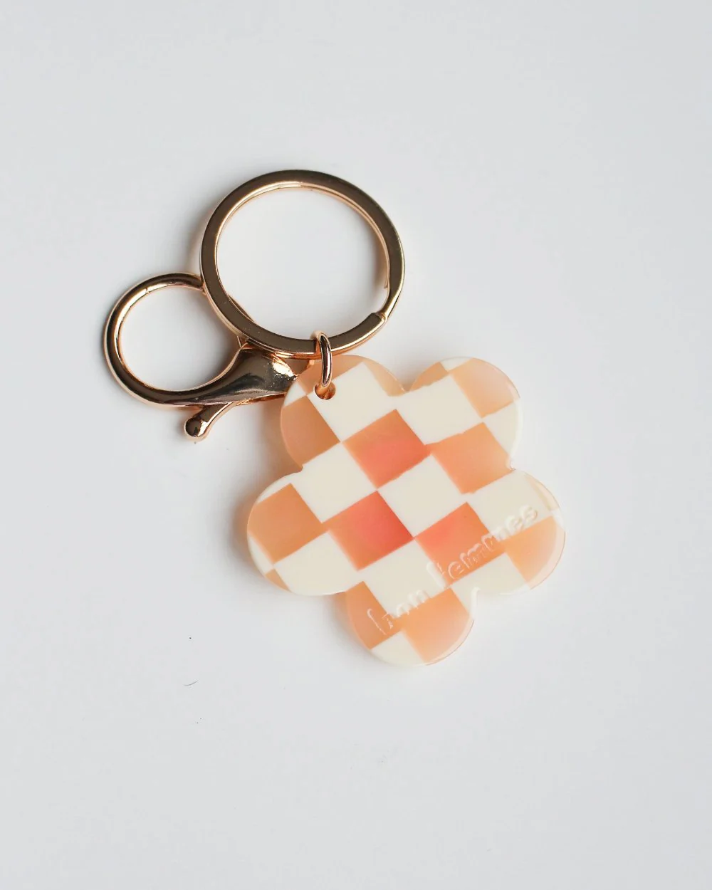 Checkered Daisy Keychain/ Bag Charm - Image 3