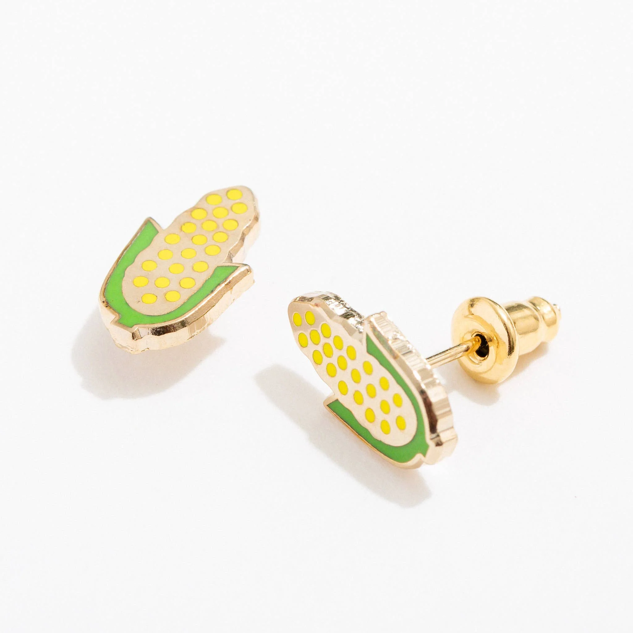Corn on the Cob Enamel Stud Earrings - Image 3