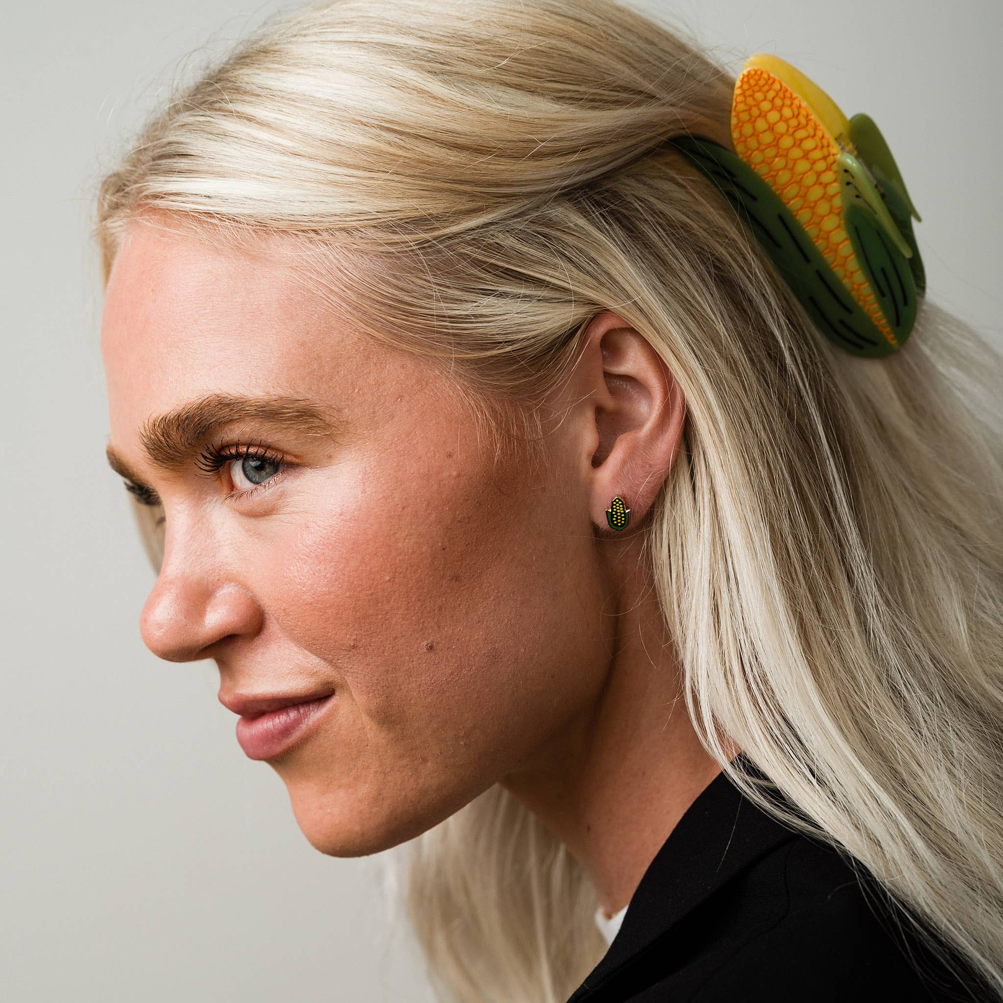 Corn on the Cob Enamel Stud Earrings - Image 4