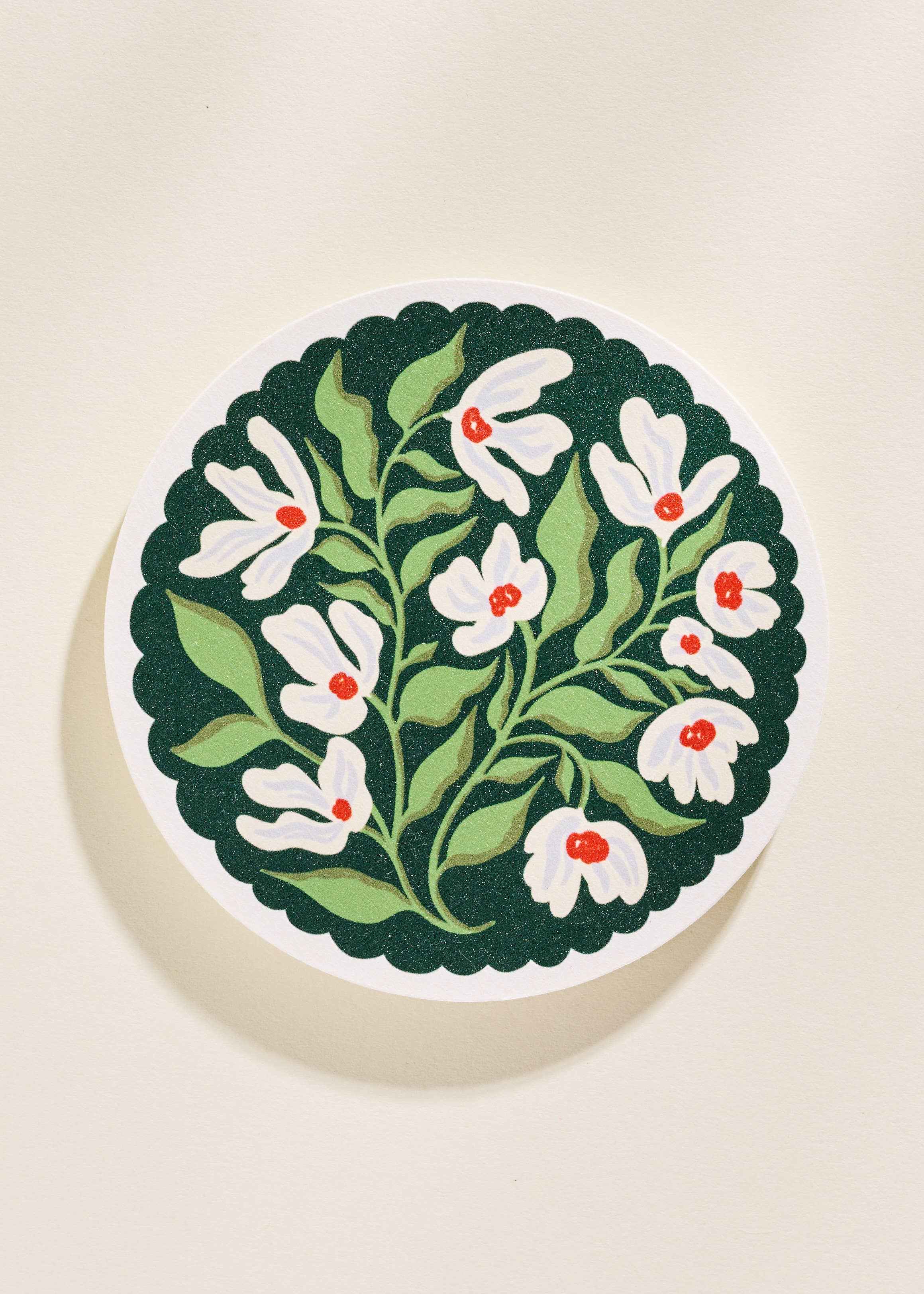 Floral Scalloped Coaster Set - Image 3