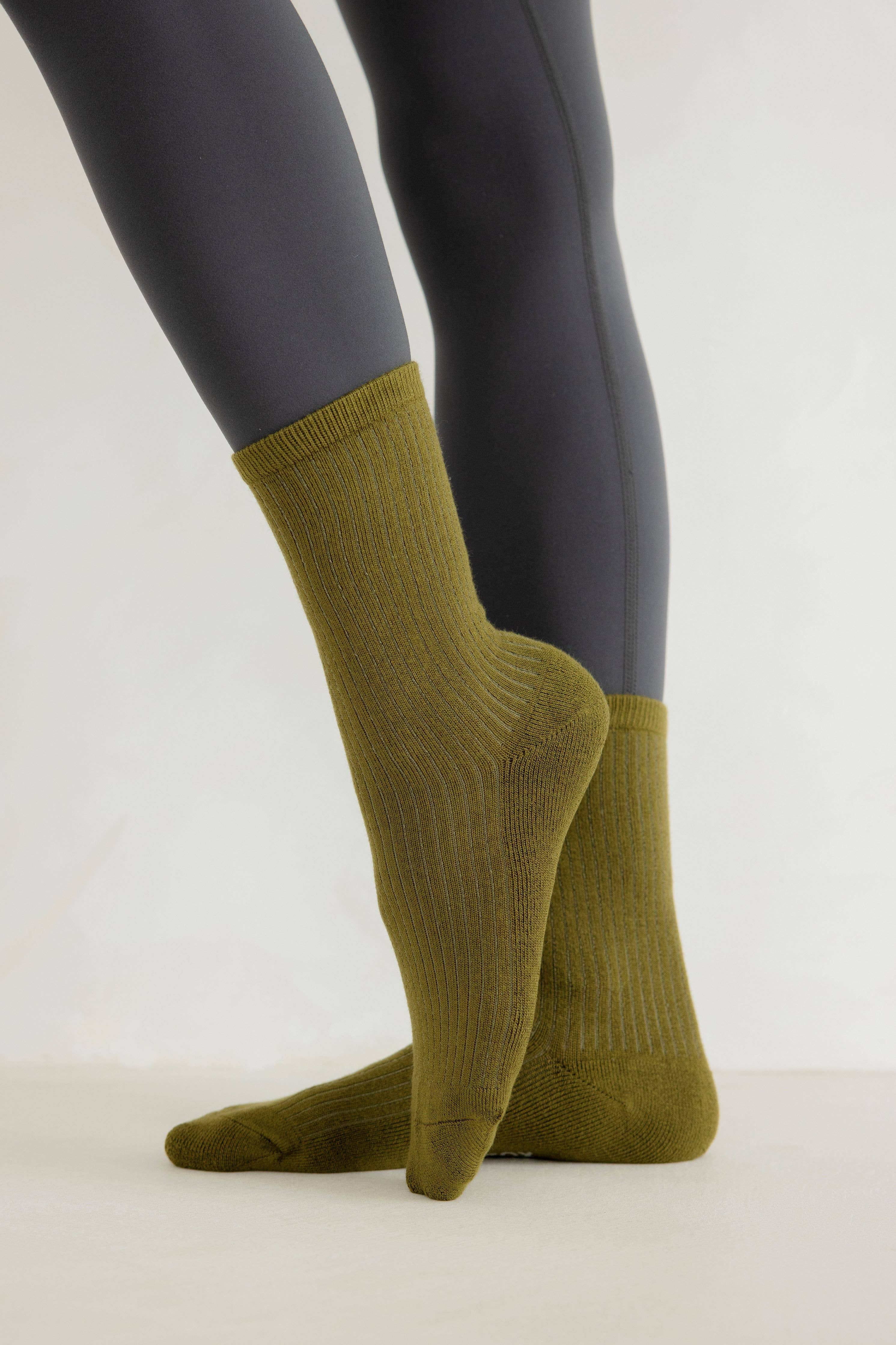 Khaki Green Everyday Socks - Image 4