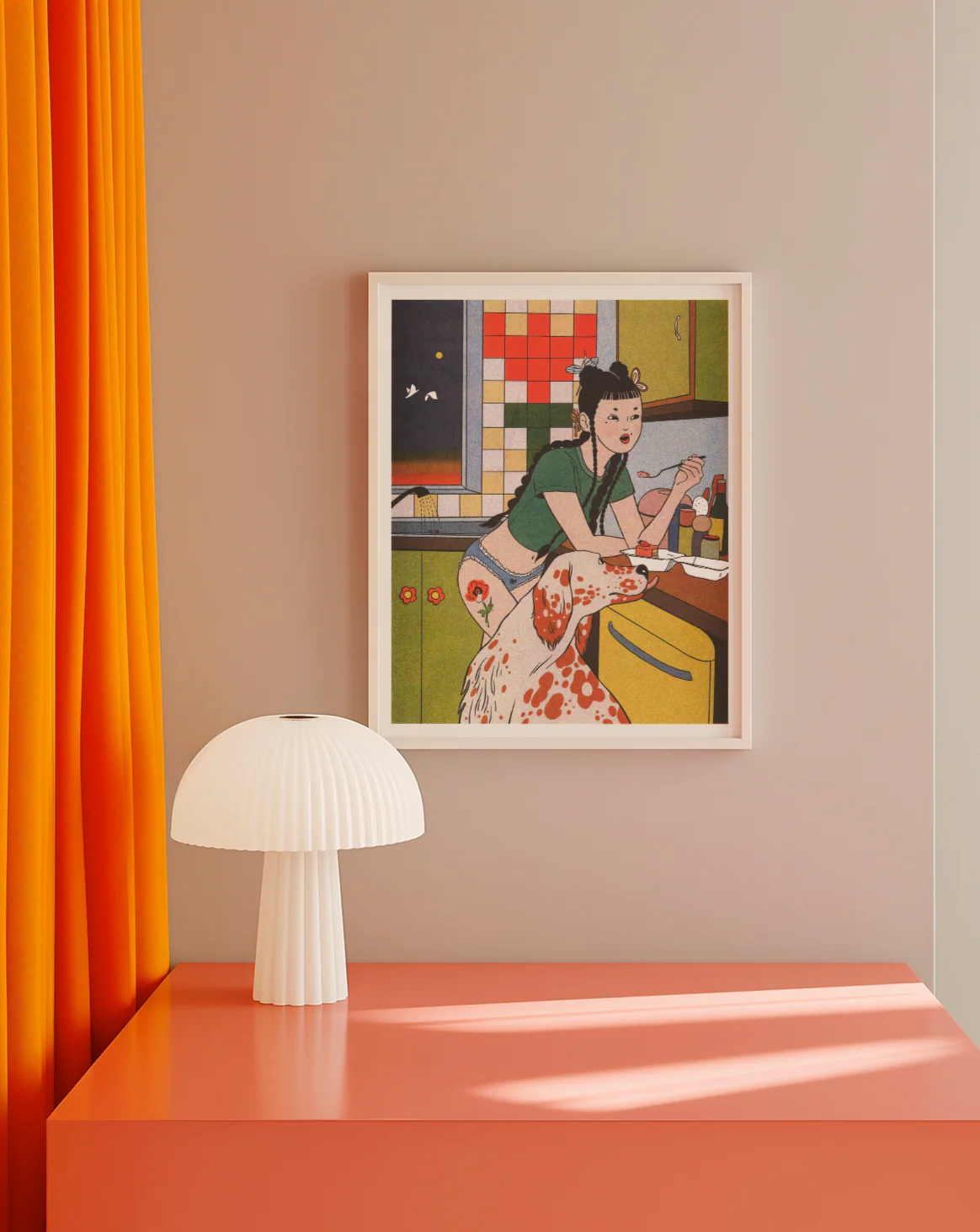 Midnight Snacks Risograph Art Print - Image 4