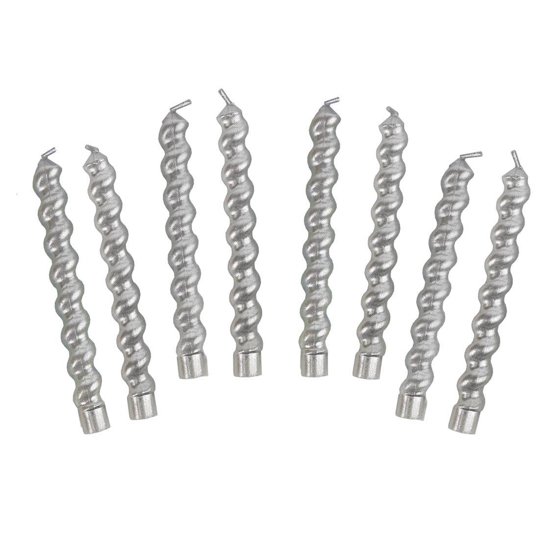 Silver Twirl Birthday Candles - Image 4