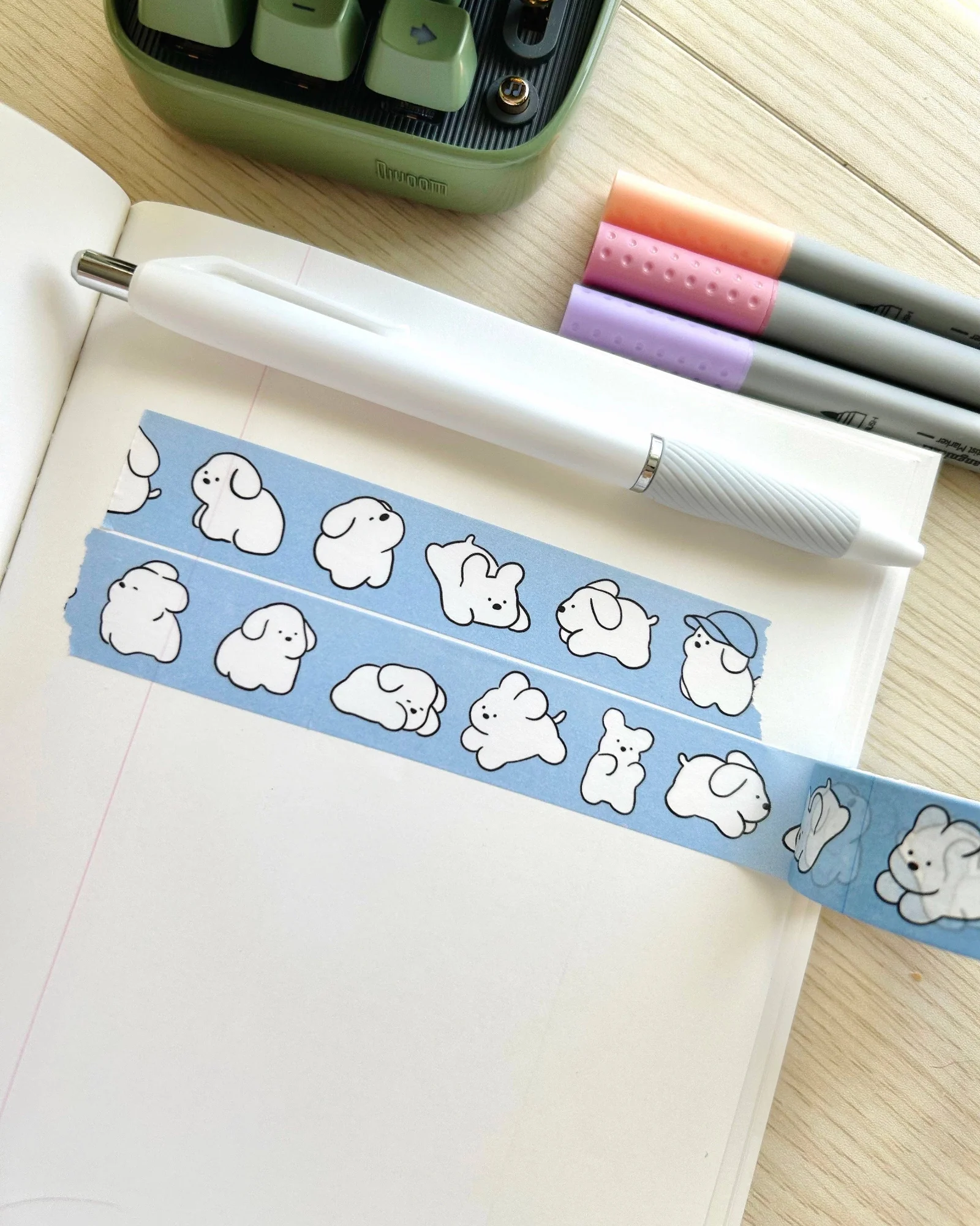 White Puppy Washi Tape - Image 3